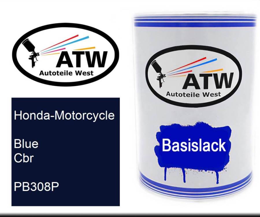 Honda-Motorcycle, Blue Cbr, PB308P: 500ml Lackdose, von ATW Autoteile West.